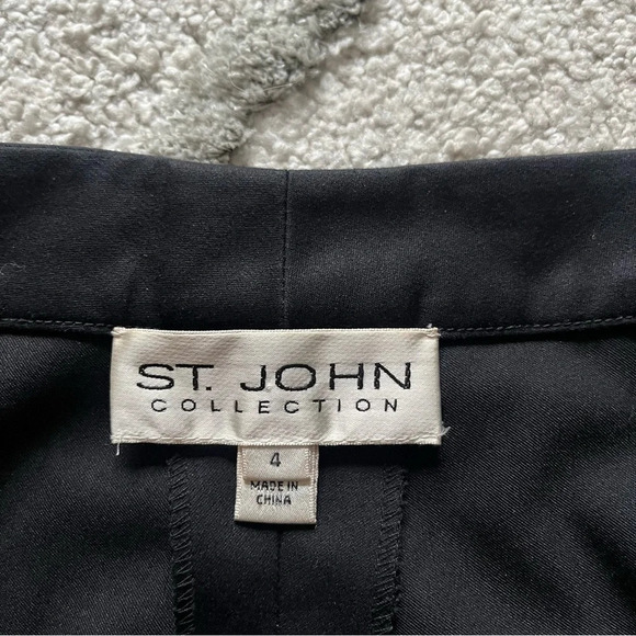 St. John Collection black trousers wide leg office career pants  4 - Picture 2 of 8